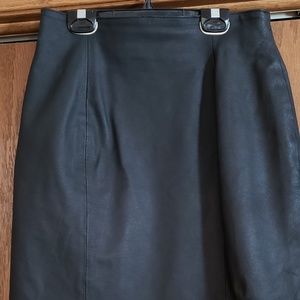 Black Leather Mini Skirt Size 10